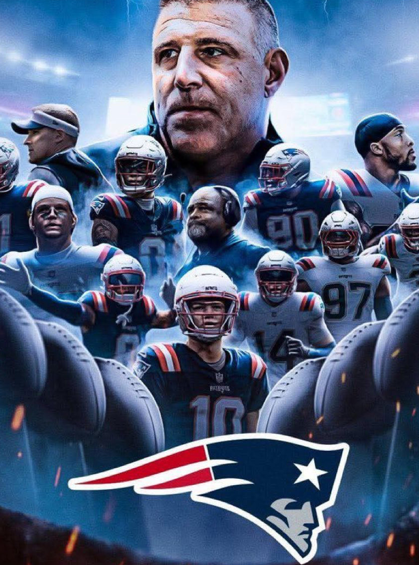 2025 New England patriots poster (full team)