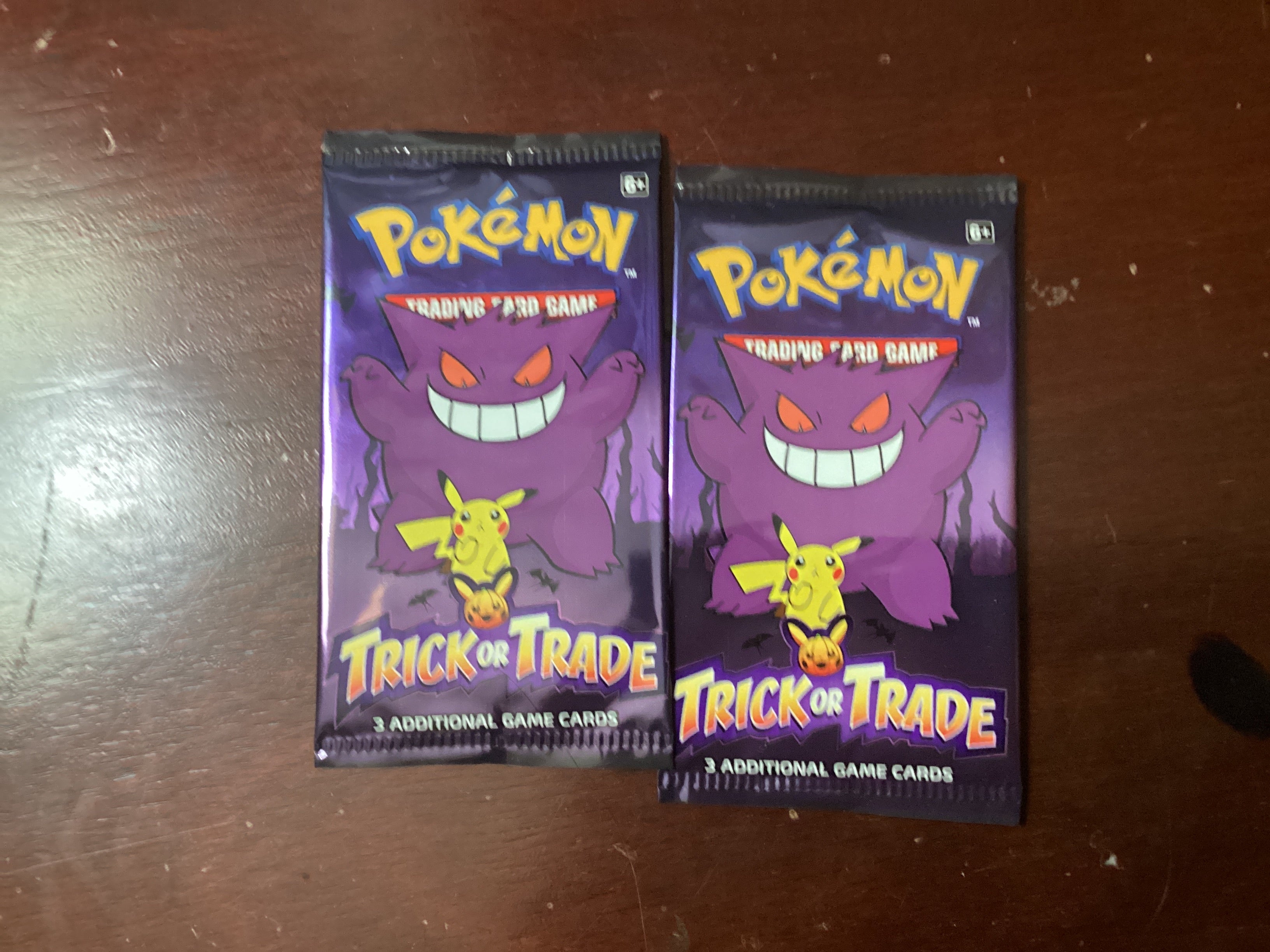 2 pack trick or trade mini pack 3-cards
